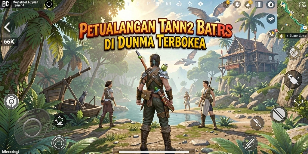 Screenshot menunjukkan dunia terbuka dengan berbagai aktivitas menyenangkan.