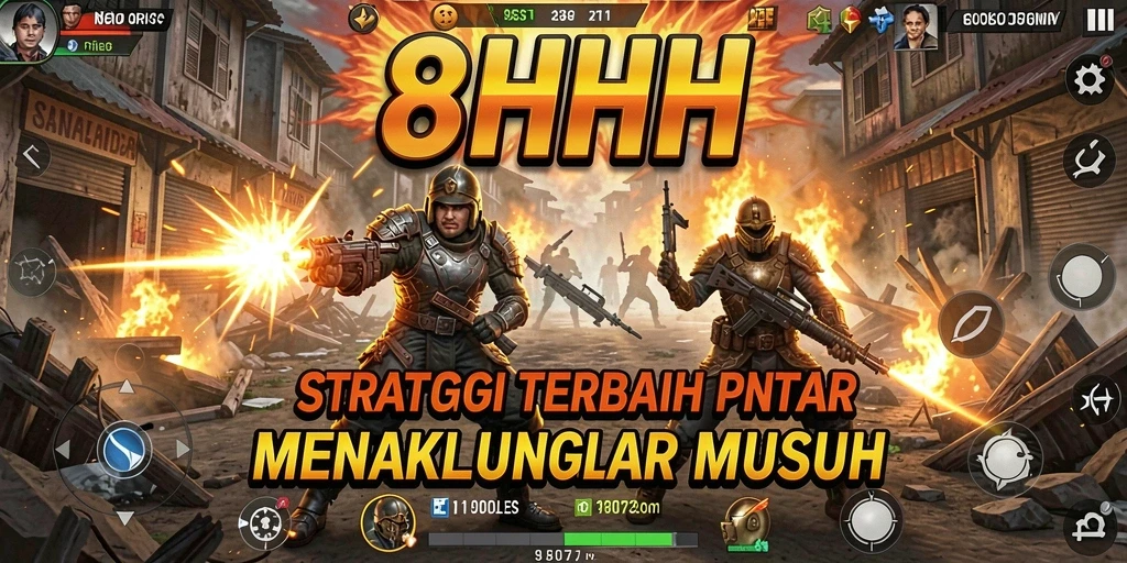 Gameplay seru dan strategis dalam 8HHH dengan pertarungan intens.