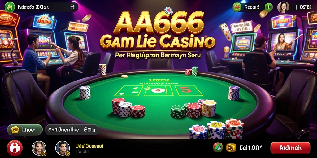 Tampilan gameplay Live Casino yang mendebarkan di AA666.