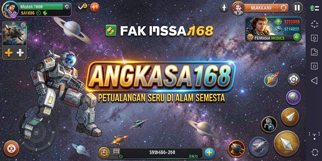 Screenshot gameplay <strong>ANGKASA168</strong> menampilkan aksi pertempuran luar angkasa yang mendebarkan.
