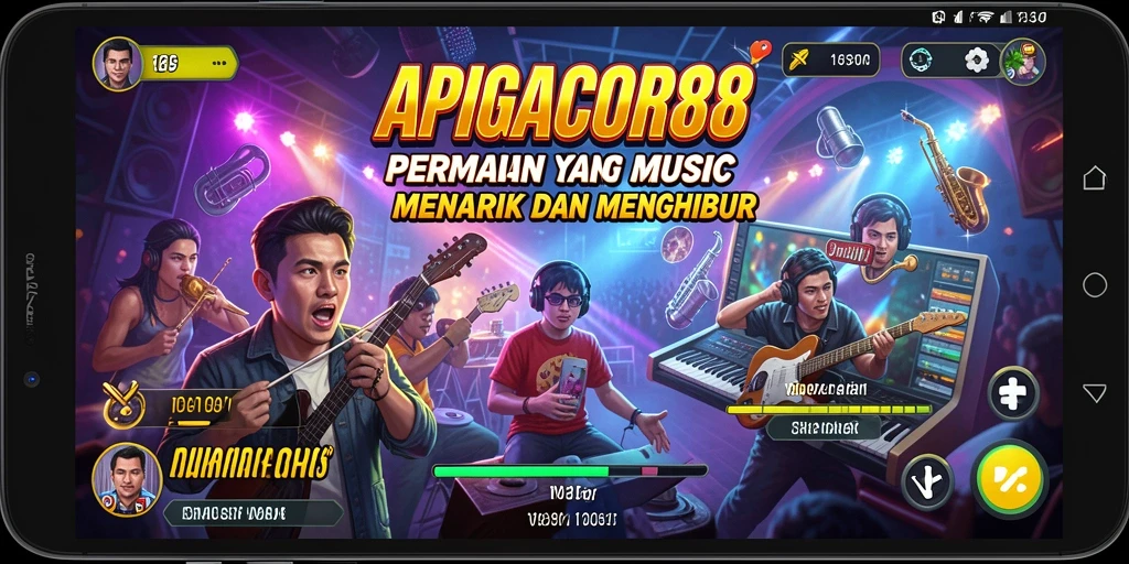 Screenshot gameplay APIGACOR88 yang menunjukkan alunan musik yang menggembirakan.