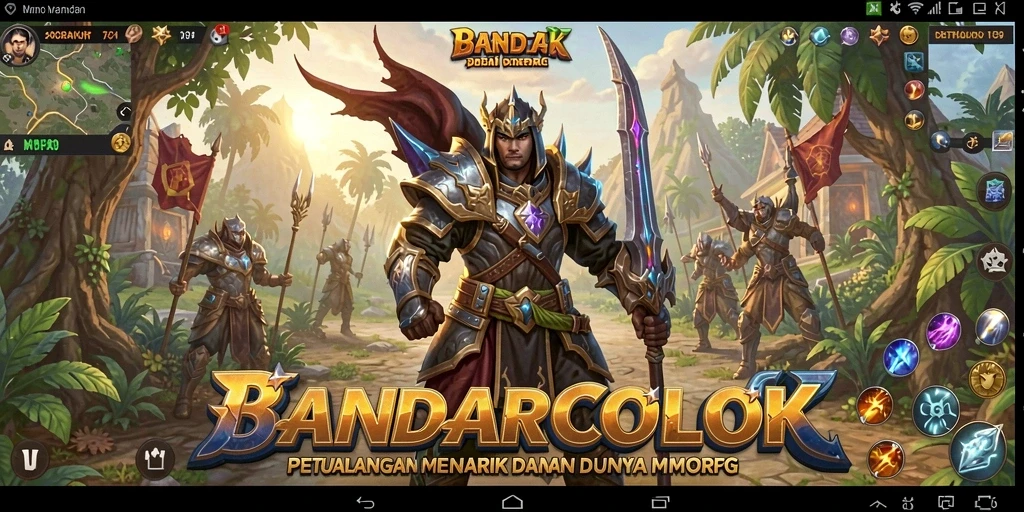 Screenshot gameplay BANDARCOLOK menampilkan pertarungan seru antar karakter di dunia MMORPG.