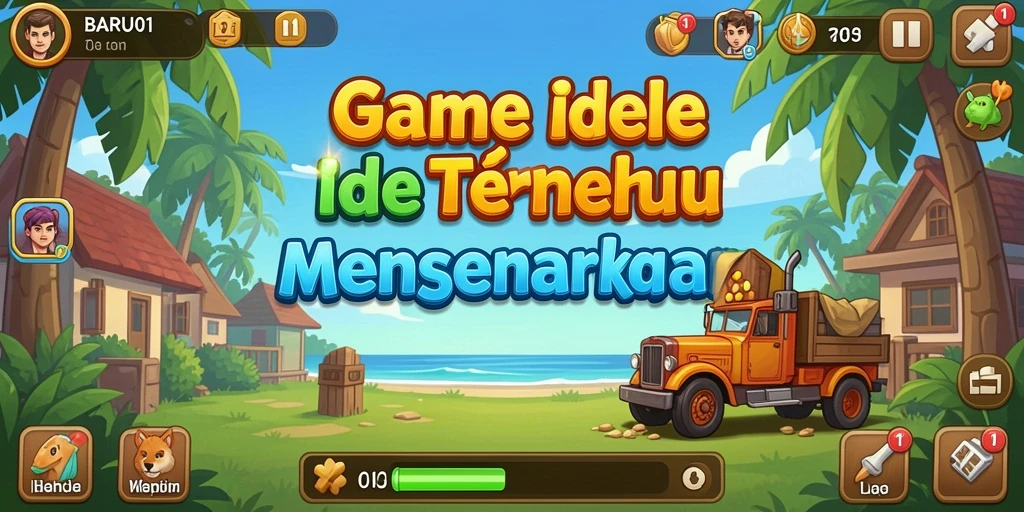 Tangkapan layar gameplay BARU01 yang menampilkan karakter sedang mengumpulkan sumber daya.