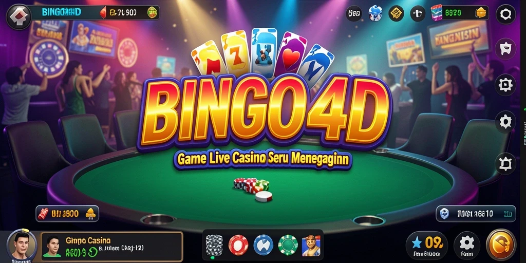 Screenshot gameplay BINGO4D menunjukkan keseruan bermain bingo langsung.