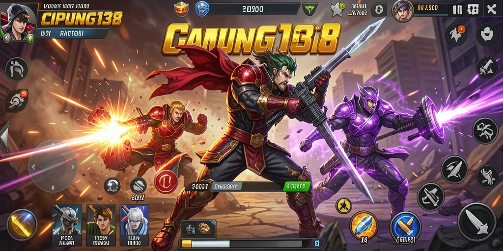 Tangkapan layar menunjukkan aksi seru dalam game Action CIPUNG138.