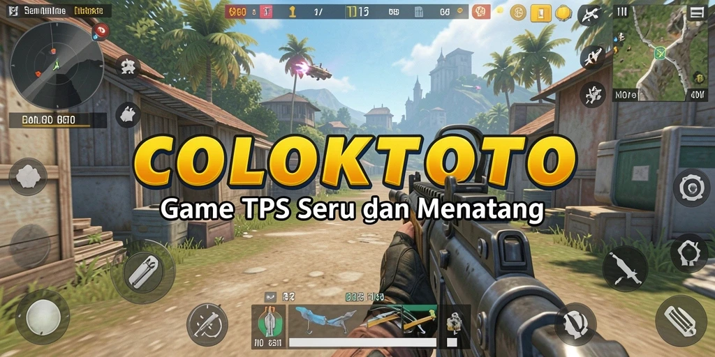 Tampilan gameplay seru dalam COLOKTOTO dengan aksi menembak yang mendebarkan.