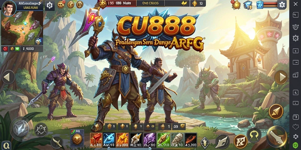 Screenshot gameplay CU888 menampilkan aksi pertarungan yang intens dan grafis menawan.