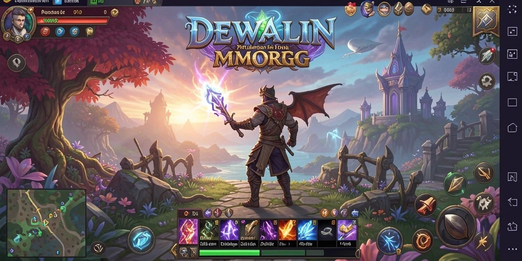 Tangkapan layar DEWALIN menampilkan aksi seru dalam pertarungan MMORPG.