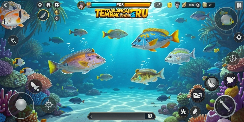 Tampilan menarik dari gameplay Tembak Ikan F08 yang seru.