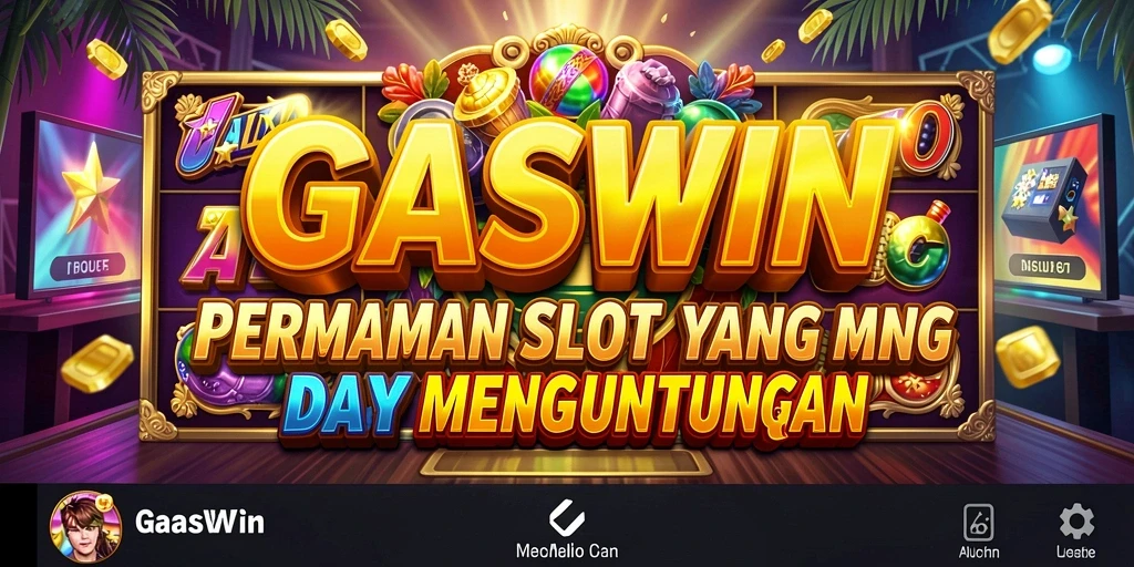 Tampilan gameplay GASWIN yang menarik dengan berbagai simbol slot.