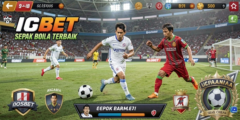 Tampilan gameplay menarik dari IOSBET yang menampilkan pertandingan sepak bola.