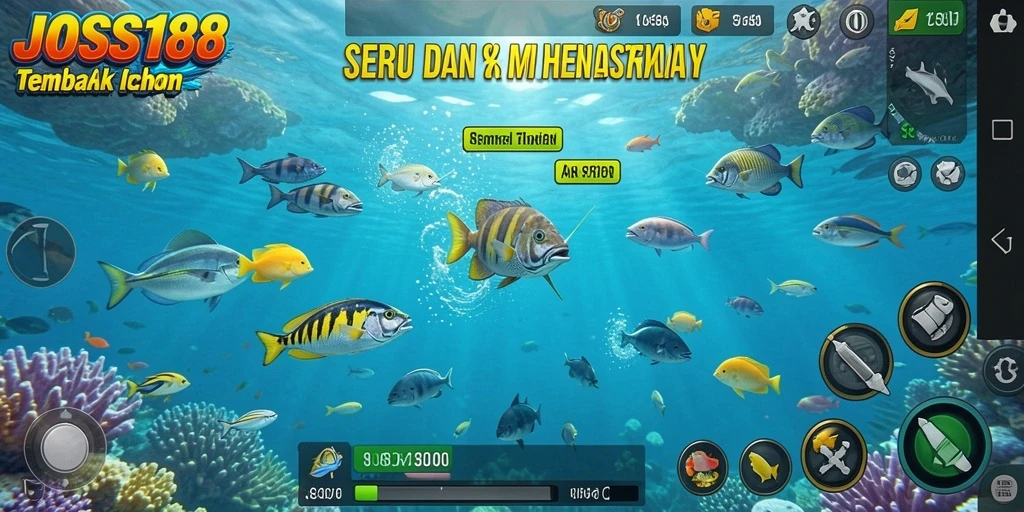 Tangkapan layar utama JOSS188 menampilkan aksi tembak ikan yang seru.