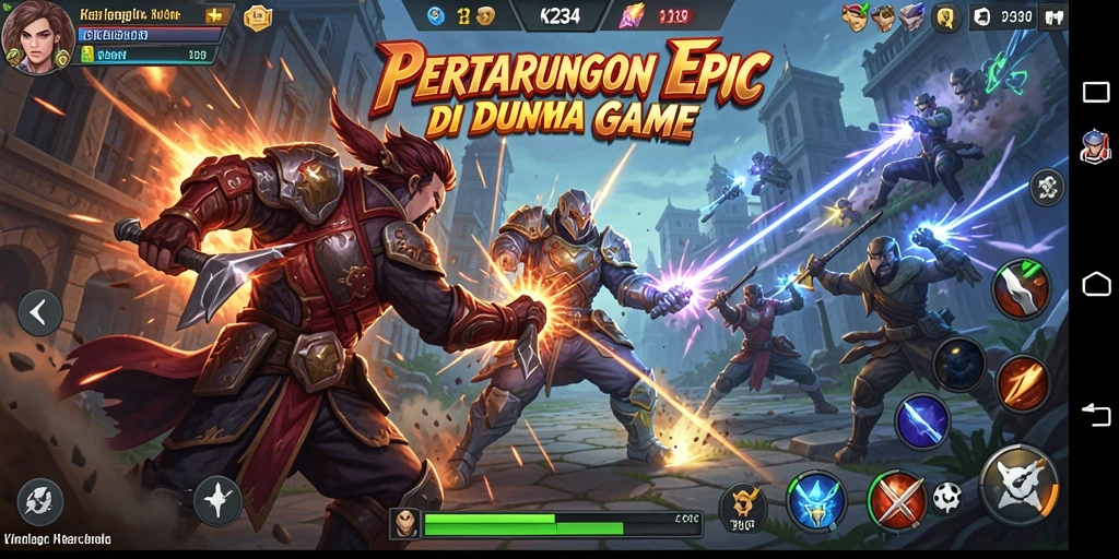 Screenshot K234 menunjukkan karakter beraksi dalam pertarungan yang memukau.