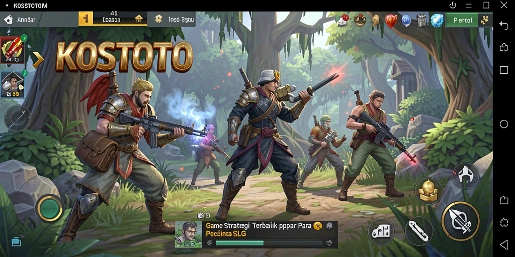 Tampilan menarik dari gameplay KOSTOTO dengan strategi SLG yang mendalam.