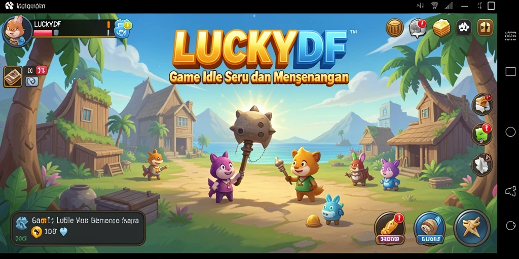 Tampilan gameplay dari LUCKYDF yang menarik dan interaktif.