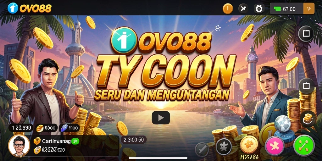 Tampilan dinamis gameplay OVO88 yang menyenangkan.