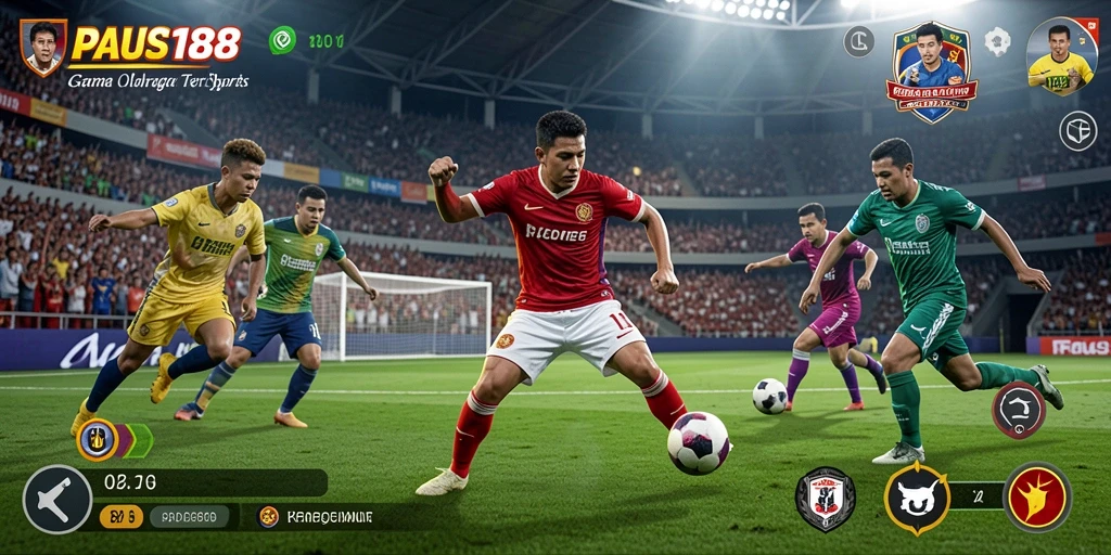 Tangkapan layar menampilkan aksi seru dalam game olahraga PAUS188.