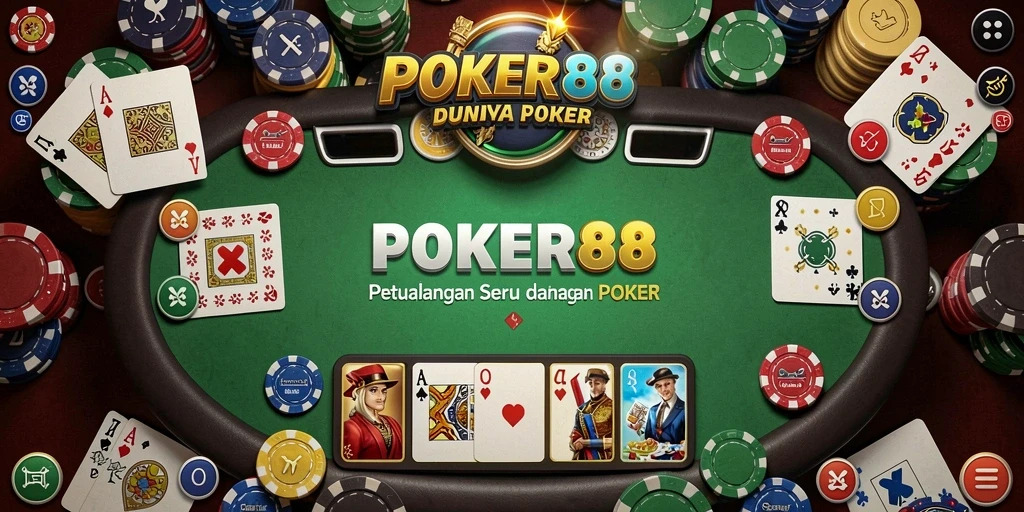 Screenshot utama POKER88 menampilkan gameplay petualangan seru.