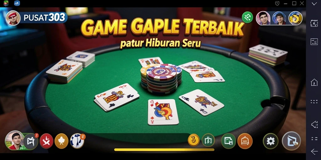 Tangkap layar PUSAT303 menampilkan gameplay Gaple yang menarik dan kompetitif.