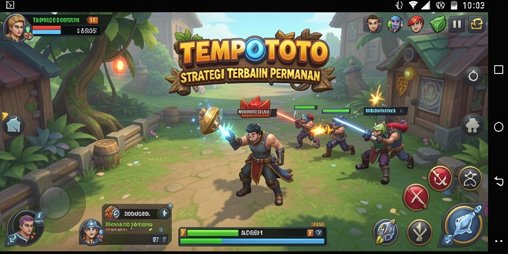 Screenshot gameplay TEMPOTOTO menunjukkan aksi strategis yang mendebarkan.