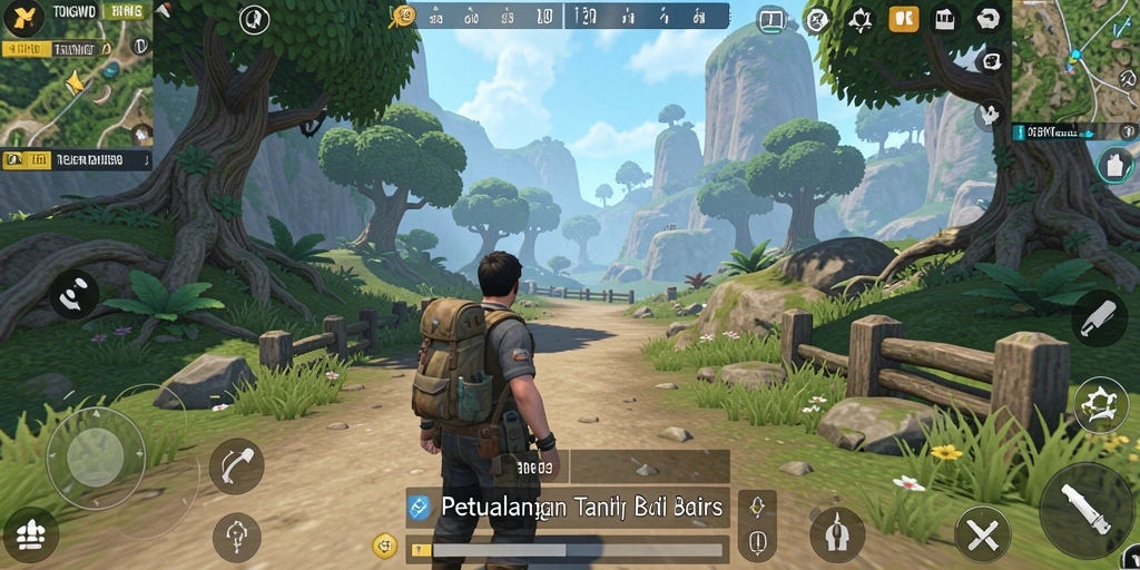 Tampilan gameplay menakjubkan dari dunia terbuka di TONGWD.