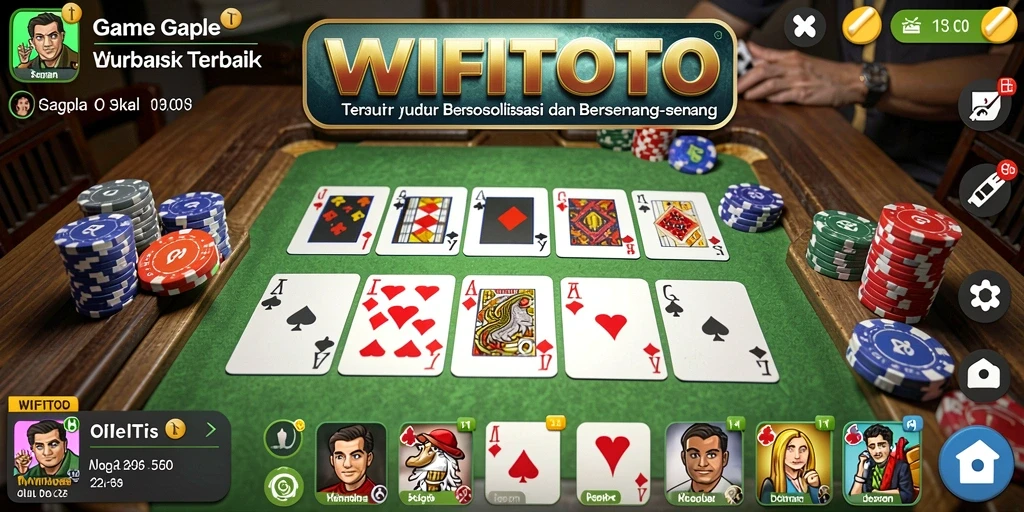 Tampilan gameplay WIFITOTO yang menarik dan interaktif di dalam game Gaple.