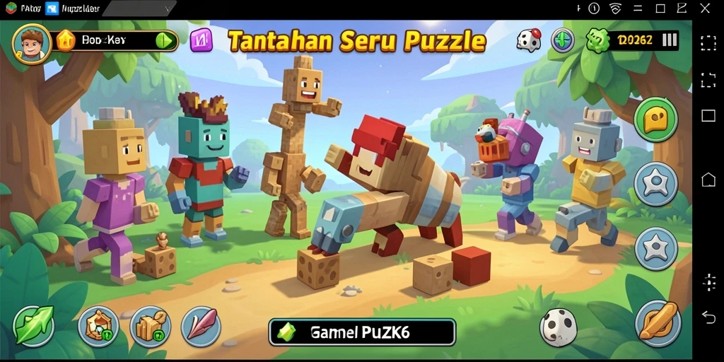 Screenshot gameplay ZK6 menampilkan tantangan Puzzle yang menarik.